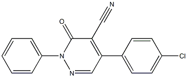 5-(4-Chlorophenyl)-3-oxo-2-phenyl-2,3-dihydropyridazine-4-carbonitrile Struktur