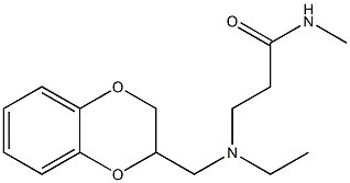 3-[N-[(1,4-Benzodioxan-2-yl)methyl]ethylamino]-N-methylpropionamide Struktur