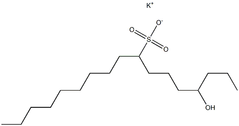 4-Hydroxyheptadecane-8-sulfonic acid potassium salt Struktur