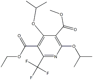 4,6-Bis(isopropyloxy)-2-(trifluoromethyl)pyridine-3,5-dicarboxylic acid 3-ethyl 5-methyl ester Struktur