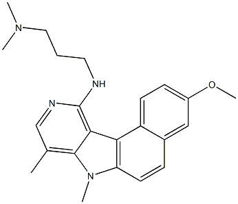 11-(3-Dimethylaminopropylamino)-7,8-dimethyl-3-methoxy-7H-benzo[e]pyrido[4,3-b]indole Struktur