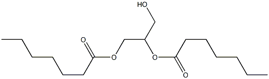 Diheptanoic acid 3-hydroxy-1,2-propanediyl ester Struktur