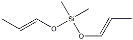 Dimethylbis[(E)-1-propenyloxy]silane Struktur