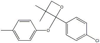 2-(4-Chlorophenyl)-2-(4-methylphenoxy)-3,3-dimethyloxetane Struktur