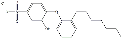 2-Hydroxy-2'-heptyl[oxybisbenzene]-4-sulfonic acid potassium salt Structure