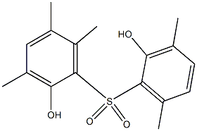 2,2'-Dihydroxy-3,3',5,6,6'-pentamethyl[sulfonylbisbenzene] Struktur