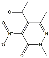 5-Acetyl-2,6-dimethyl-4-nitropyridazin-3(2H)-one Struktur