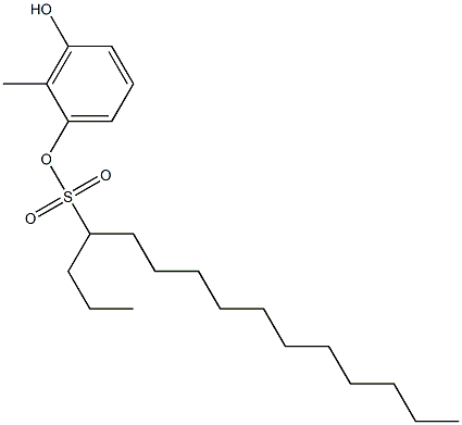 4-Pentadecanesulfonic acid 3-hydroxy-2-methylphenyl ester Struktur