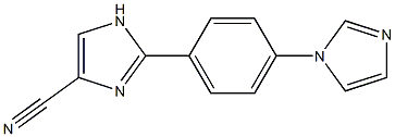 2-[4-(1H-Imidazol-1-yl)phenyl]-1H-imidazole-4-carbonitrile Struktur