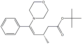 (3S)-3-Methyl-5-morpholino-5-phenyl-4-pentenoic acid tert-butyl ester Struktur