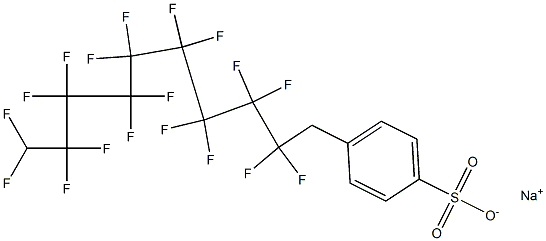 4-(2,2,3,3,4,4,5,5,6,6,7,7,8,8,9,9,10,10-Octadecafluorodecyl)benzenesulfonic acid sodium salt Struktur