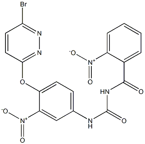 1-(2-Nitrobenzoyl)-3-[4-[(6-bromo-3-pyridazinyl)oxy]-3-nitrophenyl]urea Struktur