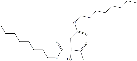 2-Acetyl-2-hydroxybutanedioic acid dioctyl ester Struktur