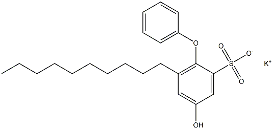 4-Hydroxy-6-decyl[oxybisbenzene]-2-sulfonic acid potassium salt Struktur