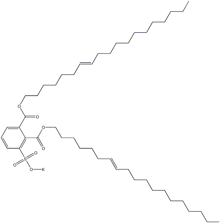 3-(Potassiosulfo)phthalic acid di(7-nonadecenyl) ester Struktur