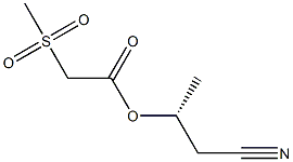 (Methylsulfonyl)acetic acid (R)-1-(cyanomethyl)ethyl ester Struktur