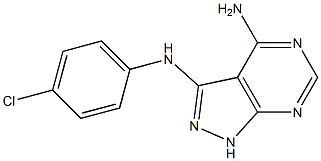 4-Amino-3-(4-chlorophenylamino)-1H-pyrazolo[3,4-d]pyrimidine Struktur