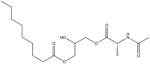 1-[(N-Acetyl-D-alanyl)oxy]-2,3-propanediol 3-nonanoate Struktur