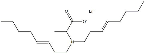 2-[Di(3-octenyl)amino]propanoic acid lithium salt Struktur