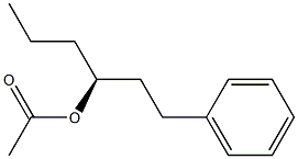 [S,(-)]-1-Phenyl-3-hexanol acetate Struktur