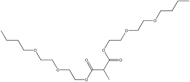 Methylmalonic acid bis[2-(2-butoxyethoxy)ethyl] ester Struktur