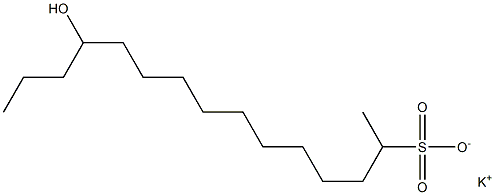 12-Hydroxypentadecane-2-sulfonic acid potassium salt Struktur