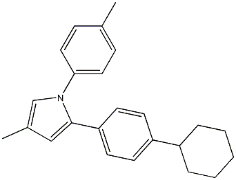 2-(p-Cyclohexylphenyl)-4-methyl-1-(p-tolyl)-1H-pyrrole Struktur