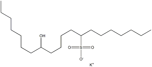 13-Hydroxyicosane-8-sulfonic acid potassium salt Struktur