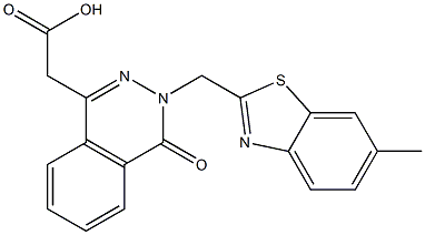 3-[(6-Methyl-2-benzothiazolyl)methyl]-3,4-dihydro-4-oxophthalazine-1-acetic acid Struktur