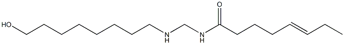 N-[[(8-Hydroxyoctyl)amino]methyl]-5-octenamide Struktur