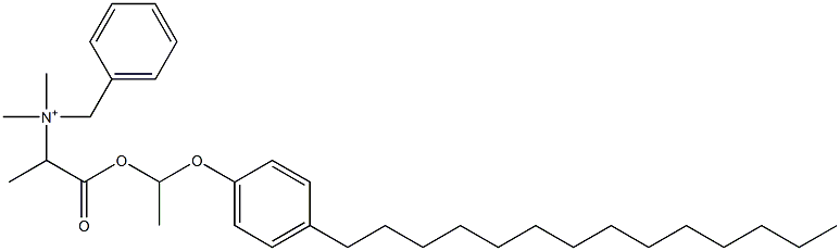 N,N-Dimethyl-N-benzyl-N-[1-[[1-(4-tetradecylphenyloxy)ethyl]oxycarbonyl]ethyl]aminium Struktur