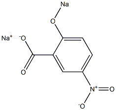 5-Nitro-2-(sodiooxy)benzoic acid sodium salt Struktur