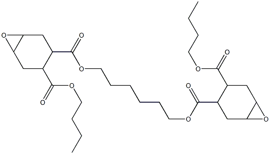 Bis[2-(butoxycarbonyl)-4,5-epoxy-1-cyclohexanecarboxylic acid]1,6-hexanediyl ester Struktur