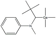 1-(Trimethylgermyl)-N-phenyl-N-methyl-2,2-dimethylpropan-1-amine Struktur