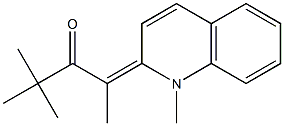 4-(1-Methylquinolin-2-ylidene)-2,2-dimethyl-3-pentanone Struktur