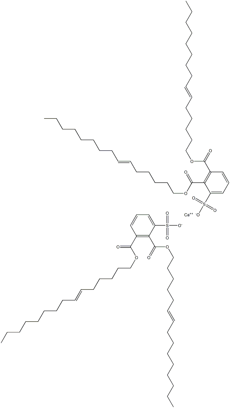 Bis[2,3-di(6-pentadecenyloxycarbonyl)benzenesulfonic acid]calcium salt Struktur