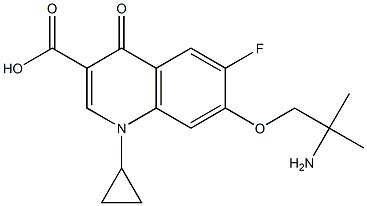 7-[2-Amino-2-methylpropoxy]-1-cyclopropyl-6-fluoro-1,4-dihydro-4-oxoquinoline-3-carboxylic acid Struktur