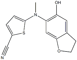 5-[[(2,3-Dihydro-5-hydroxybenzofuran)-6-yl]methylamino]thiophene-2-carbonitrile Struktur