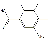 Aminotriiodobenzoic acid Struktur