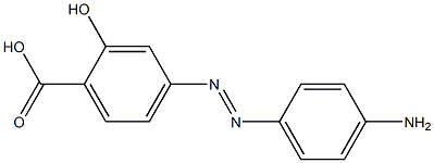 4-(4-Aminophenylazo)-2-hydroxybenzoic acid Struktur