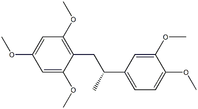 [R,(-)]-2-(3,4-Dimethoxyphenyl)-1-(2,4,6-trimethoxyphenyl)propane Struktur