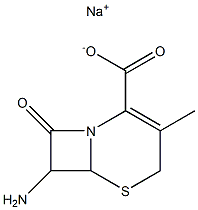 7-Amino-3-methyl-8-oxo-5-thia-1-azabicyclo[4.2.0]oct-2-ene-2-carboxylic acid sodium salt Struktur