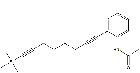 N-[4-Methyl-2-(8-trimethylsilyl-1,7-octadiynyl)phenyl]acetamide Struktur