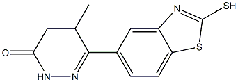 4,5-Dihydro-5-methyl-6-[2-[mercapto]benzothiazol-5-yl]pyridazin-3(2H)-one Struktur