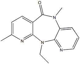 5,11-Dihydro-11-ethyl-5,9-dimethyl-6H-dipyrido[3,2-b:2',3'-e][1,4]diazepin-6-one Struktur