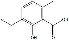 2-Hydroxy-3-ethyl-6-methylbenzoic acid Struktur