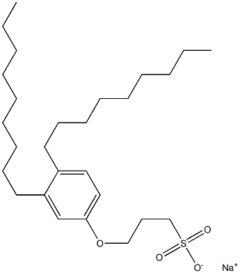 3-(3,4-Dinonylphenoxy)propane-1-sulfonic acid sodium salt Struktur