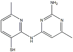 2-[(2-Amino-4-methyl-6-pyrimidinyl)amino]-6-methyl-3-pyridinethiol Struktur