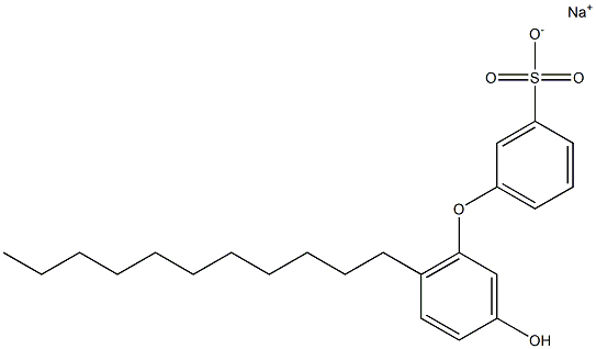 3'-Hydroxy-6'-undecyl[oxybisbenzene]-3-sulfonic acid sodium salt Struktur