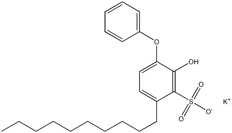 2-Hydroxy-4-decyl[oxybisbenzene]-3-sulfonic acid potassium salt Struktur